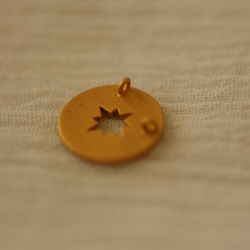 メタルチャーム・ゴールド・磁石(1個)/Pendant gold compass(1p) 2枚目の画像