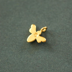 BO162メタルチャーム・K14GPゴールド・蜂(2個)/Pendant gold bee(2p) 2枚目の画像