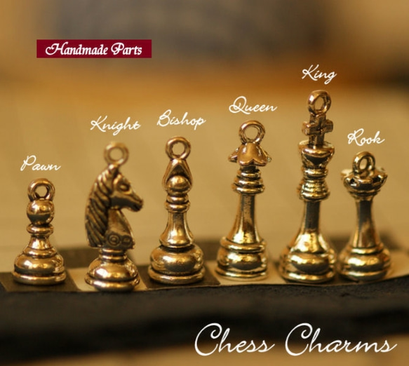 チャーム・銀古美・チェス・ナイト(10個)/pendant silver chess knight(10p) 1枚目の画像