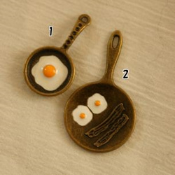 S66 /手工零件金屬魅力耀金子，煎雞蛋煎鍋（第1號）（4個） 第1張的照片