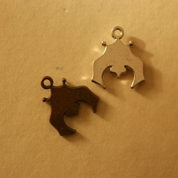 手工製作的零件金屬裝飾魅力Ginkobi-BAT（10） 第2張的照片