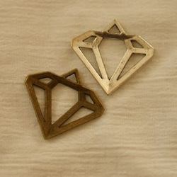 ac326 /古金屬魅力裝飾Ginkobi鑽石（10） 第2張的照片