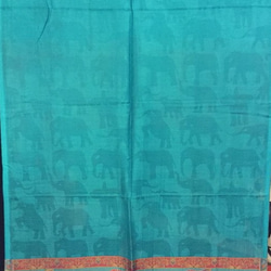 【春色】手織りカシミア象さん柄 ストール 水色 3枚目の画像