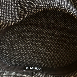 カタチきれいなベレー帽　ドット風ブラック 4枚目の画像