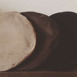 残り1個‼️かわいい❗️チョコブラウン  こっくりかわいいコーデュロイのベレー帽 4枚目の画像