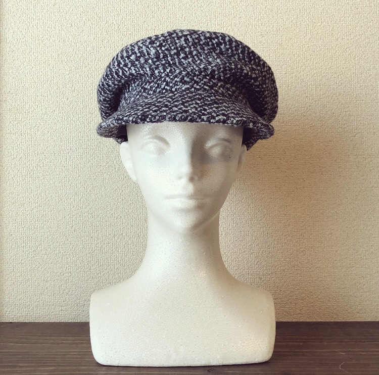 カタチきれいなキャスケット　気分はパリ❤️ モノトーンツイードキャスケット 8,855円