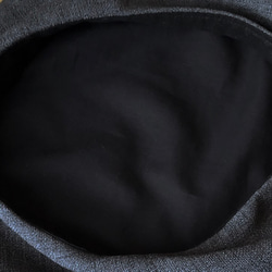 残り一個‼️カタチにこだわるベレー帽　コットンリネン　コーヒーブラウン 4枚目の画像