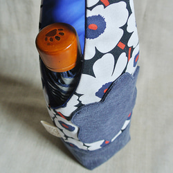 罌粟藍底白花-水壺袋/保溫杯袋/傘袋 第3張的照片