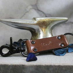 【Mini5】復古騎士風鑰匙圈(螃蟹鉤) 第1張的照片