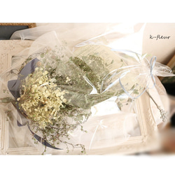 『夏の福袋』ユーカリと白いお花たちのスワッグ 6枚目の画像