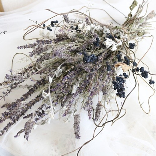 ドライフラワー フレッシュグリーン野葡萄 スワッグ