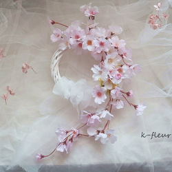 桜のクレッセントリース　サシェ付き 1枚目の画像