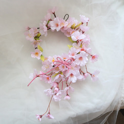 桜のクレッセントリース　サシェ付き 3枚目の画像