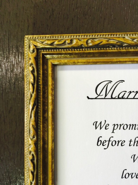 婚姻証明書(活版印刷 / 額付) 2枚目の画像