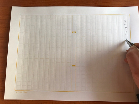 通過凸版印刷製成的油菜色稿紙（B5） 第5張的照片
