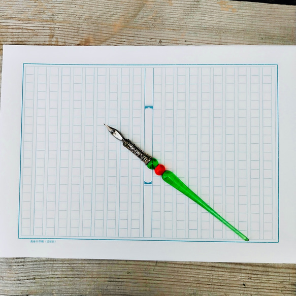 活版印刷で作った水面色の原稿用紙(B5） 2枚目の画像