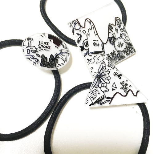 イラストレジン・ヘアゴム ヘアゴム flatgrove 通販 8848829｜Creema