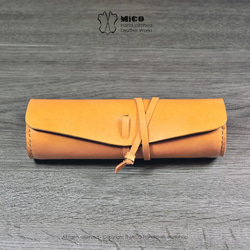 MICO 植鞣革筆卷 / 筆袋 (淺茶色) [接單訂製] 第2張的照片