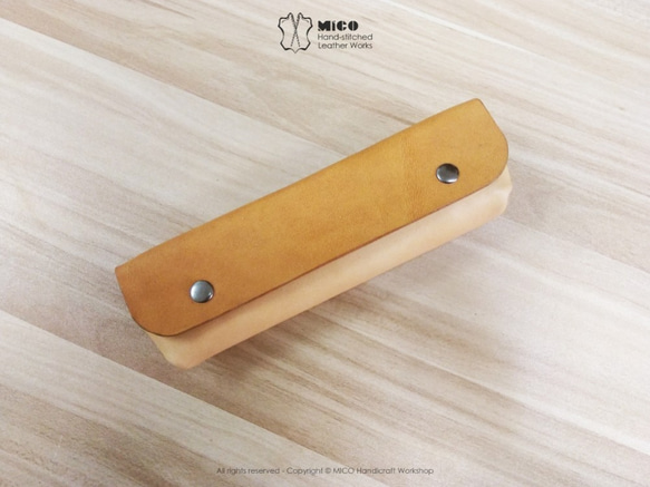MICO 植鞣革內縫式筆袋 (客製化自選皮料)[接單訂製] 第1張的照片