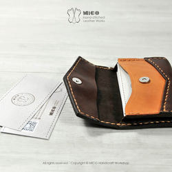 MICOの手縫いの革カードボックスタイプ-V（コークスの戦いティーライトティー）[カスタムオーダー] 3枚目の画像