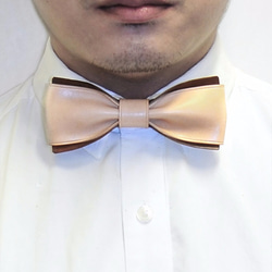 MICO 手工皮革蝴蝶領結 Bowtie (原色) [接單訂製] 第4張的照片