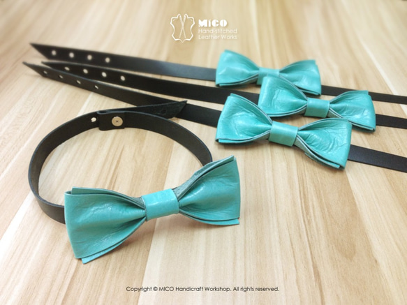 MICO 手工皮革蝴蝶領結 Bowtie (客製化自選皮料) [接單訂製] 第1張的照片