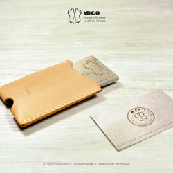 MICO 信用卡套 / 悠遊咭套 / 名片夾 / 銀包 / 小皮夾(原色) [接單訂製] 第3張的照片