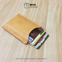 MICO 信用卡套 / 悠遊咭套 / 名片夾 / 銀包 / 小皮夾 (淺茶色) [接單訂製] 第4張的照片