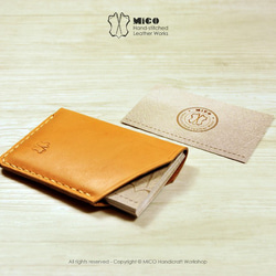 MICO 信用卡套 / 悠遊咭套 / 名片夾 / 銀包 / 小皮夾 (淺茶色) [接單訂製] 第3張的照片