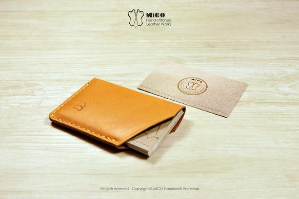 MICOクレジットカードセット/カードは、お金/ビジネスカードホルダー/財布/小さな財布（ライトブラウン）【カスタムオーダー]を 3枚目の画像