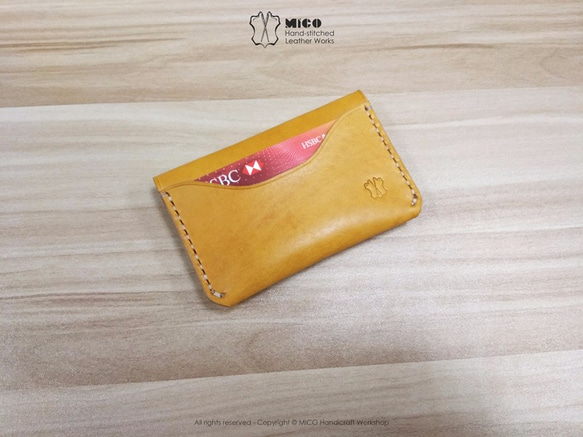 客製化! MICO 手縫皮革 休閒錢包(揭頁式) 「接單訂製」 第5張的照片