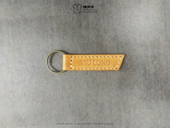 MICO 客製化皮革鑰匙圈, 自選皮料, 可刻字 [接單訂製] 第3張的照片