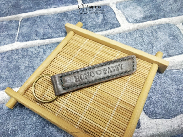 MICO 客製化皮革鑰匙圈, 自選皮料, 可刻字 [接單訂製] 第5張的照片