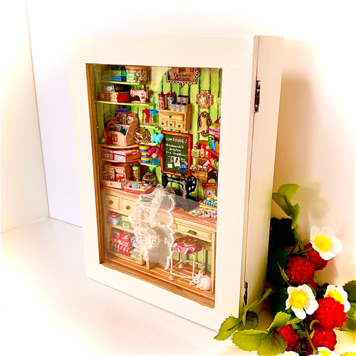 白木箱ドールハウス♡シリーズ《ミシンのアトリエ》/ドールハウス