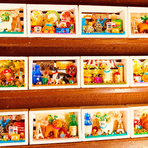 マッチ箱sizeのドールハウス/キッチン/クマ/送料無料/ミニチュア