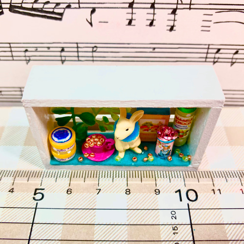 マッチ箱sizeのドールハウス/Shop/ウサギ/送料無料/ミニチュア