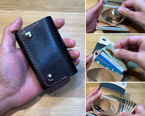 超ミニサイズ2つ折り財布(ダブルホック) 二つ折り財布 craft1623 通販