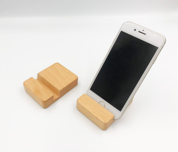 【TAB】小木塊手機架/天然木 第2張的照片