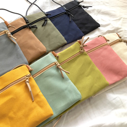 セミオーダー無料＊帆布 bag in bag サコッシュ＊ショルダーバッグ 2枚目の画像