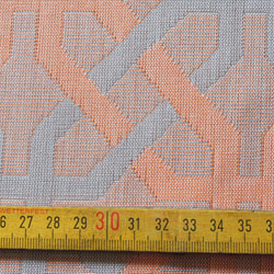 ベルギー買い付け 先染め 幾何学模様 ファブリック 巾64cm 生地 はぎれ テキスタイル 3枚目の画像