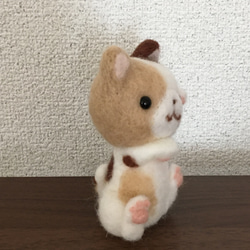 羊毛　ミケ猫ちゃん 3枚目の画像