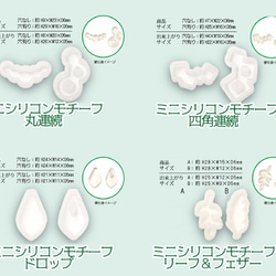 Kiyohara迷你矽膠圖案模具1套（1-10） 第3張的照片