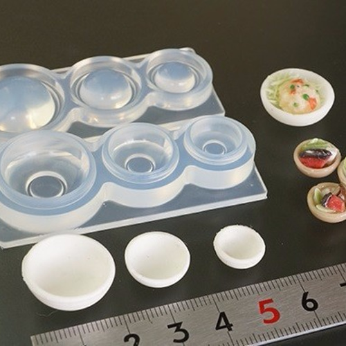 ミニチュアフードに！】小鉢（シリコン型） ドール用食器・ミニチュア 