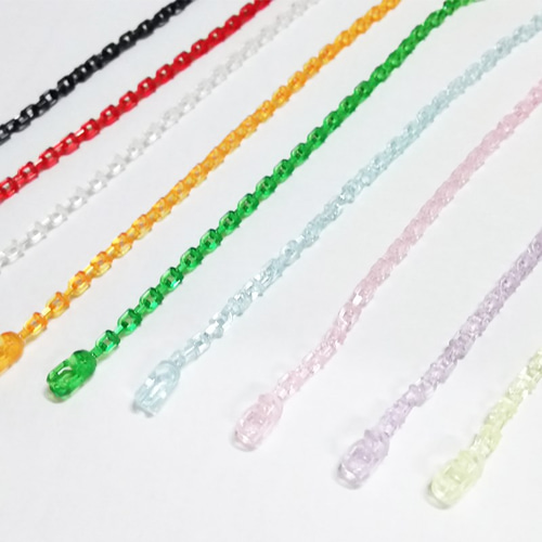 キーホルダーに！かわいい9色から選べる！プラチェーン（約13cm）2本  