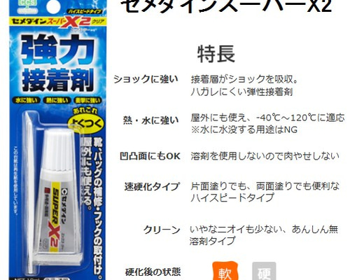 あれこれよくつく！【セメダイン】スーパーX2クリア 強力瞬間