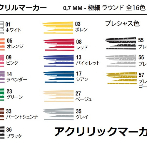 アクリリックマーカー 1本】水性アクリルマーカー/0.7mm極細