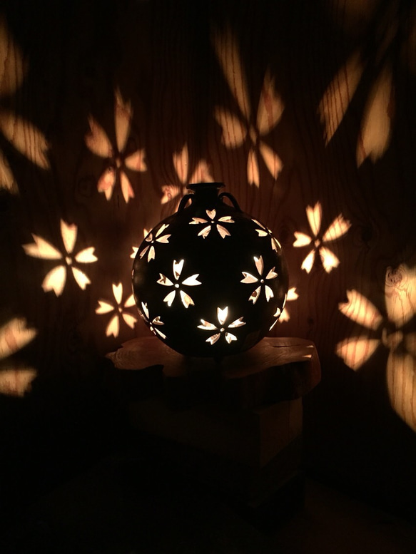 桜 ランプシェードランプ 備前焼 t-1 スタンドライト・テーブルランプ