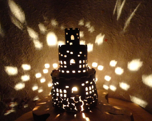 備前焼ランプシェード 備前焼 ランプシェード（森のおうち） スタンドライト・テーブル