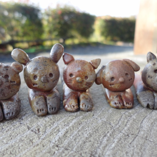 アニマル花器セット…備前焼 アニマル花器セット…備前焼