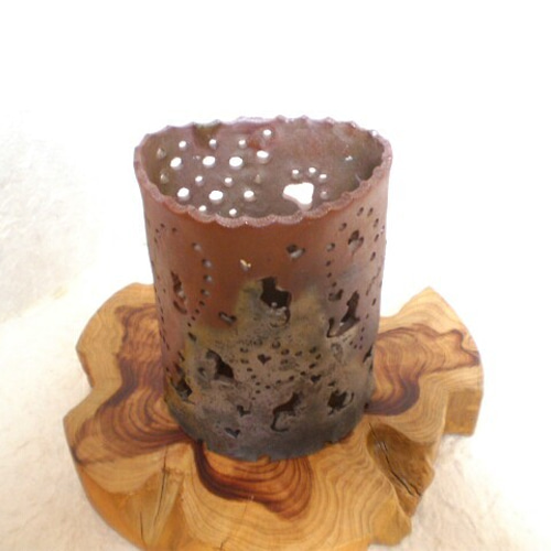 ♢猫・ハート ランプシェード♢ 備前焼・陶器 m-1 スタンドライト